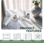 GOBEKOR 3 Pack Passage Door Levers Square Door Handles Brushed Nickel Interior Lever Door Handles for Hallway Closet Straight Keyless Door Lever