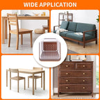 Ezprotekt 24 Pcs Clear Square Chair Leg Floor Protectors with Felt, Silicone Felt Furniture Pads for Hardwood Floor, Dining Table Leg Caps Covers No Scratches and Noise (L Fit: 1" - 1.4")