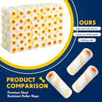 Leumoi 400 Pieces 4 Inch Mini Paint Roller Cover Bulk Small Microfiber 1/2" Nap for Paint Roller for House Painting Brush Supplies, DIY Craft Home Wall Repair Tool Kit Set