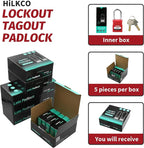 Lockout Tagout Locks - 5 Pack Red Loto Locks, Keyed Differ Padlock OSHA Compliant Lock Out Tag Out Lock Safety Padlocks for Electrical Lockout Tag Out Kits
