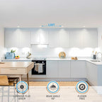 TORCHSTAR 5CCT 3 Inch Slim LED Recessed Lighting with Junction Box, CRI90 Dimmable 6W Ultra-Thin LED Recessed Light, 2700K-5000K Selectable, 450LM Downlight, ETL & Energy Star, Pack of 6