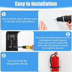 4 Pack Fire Extinguisher Mount Bracket, 5 LB Metal Heavy Duty Wall Mount Holder for Home, Truck, Vehicle, Car, Boat