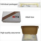 30 Pack 8 Inch Brass Cabinet Handles Brushed Brass Cabinet Pulls Imitation Gold Cabinet Pulls Square Gold Pulls Brass Cabinet Hardware for Cabinet, Cupboard, 8'' Hole Centers