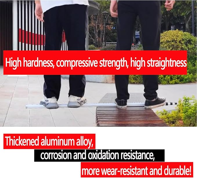 Grade Rod，16-Foot Aluminum Grade Rod - 10ths，Grade Stick,Grade Stick for Laser Level，Survey Rod，Grade Rods，Survey Pole，With Bubble Level, 5-Stage Telescopic，Double-Sided Scale Telescopic Leveling Rod