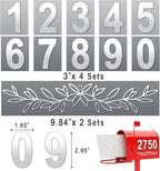 Reflective Mailbox Numbers 3 Inch (0-9) for Outside House Address Number Stickers for Mail Box White Self-Adhesive Stickers-Waterproof and UV Resistant Signs, Door, Address Farmhouse Decor(6 Sets)