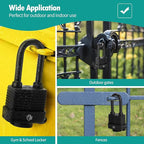 HOX 6-Pack Weather Resistant Padlocks – 40mm Laminated Steel, Chrome Plated with 2-inch Shackle, Vinyl Wrapped, Hardened Steel for Extra Security