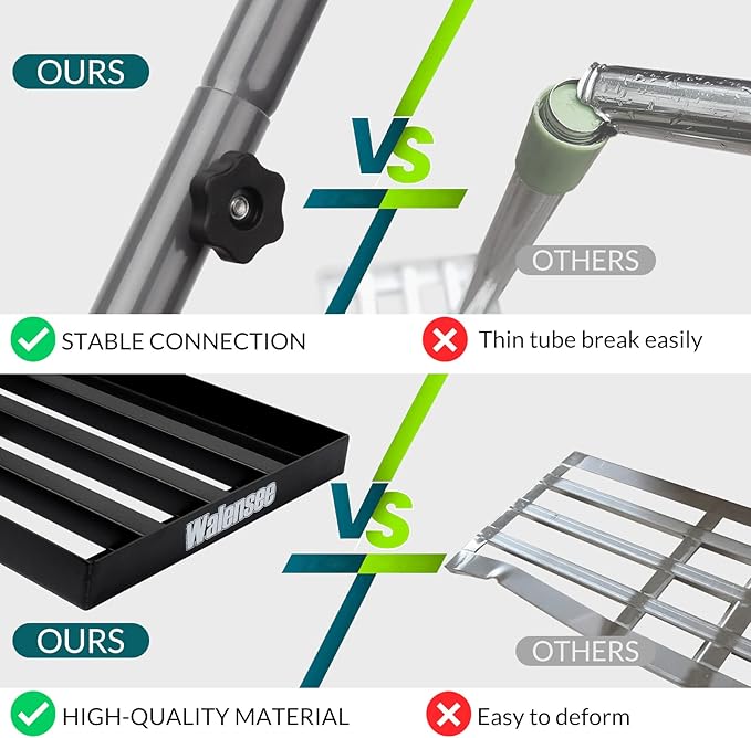 Walensee Lawn Leveling Rake, 6.5FT 17"x10" Levelawn Tool, Heavy Duty Effort Saving Lawn Level Tool, Stainless Steel Handle Lawn Leveler for Yard Garden Golf Course, Ease Level Soil Sand Dirt Surfaces