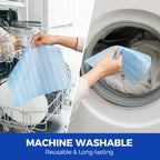 Disposable Cleaning Rolls Handi Wipes Reusable Cleaning Cloths Reusable Dry Kitchen Towels Dish Cloths Dish Towels 1 Roll, Total 100 Pcs, Blue