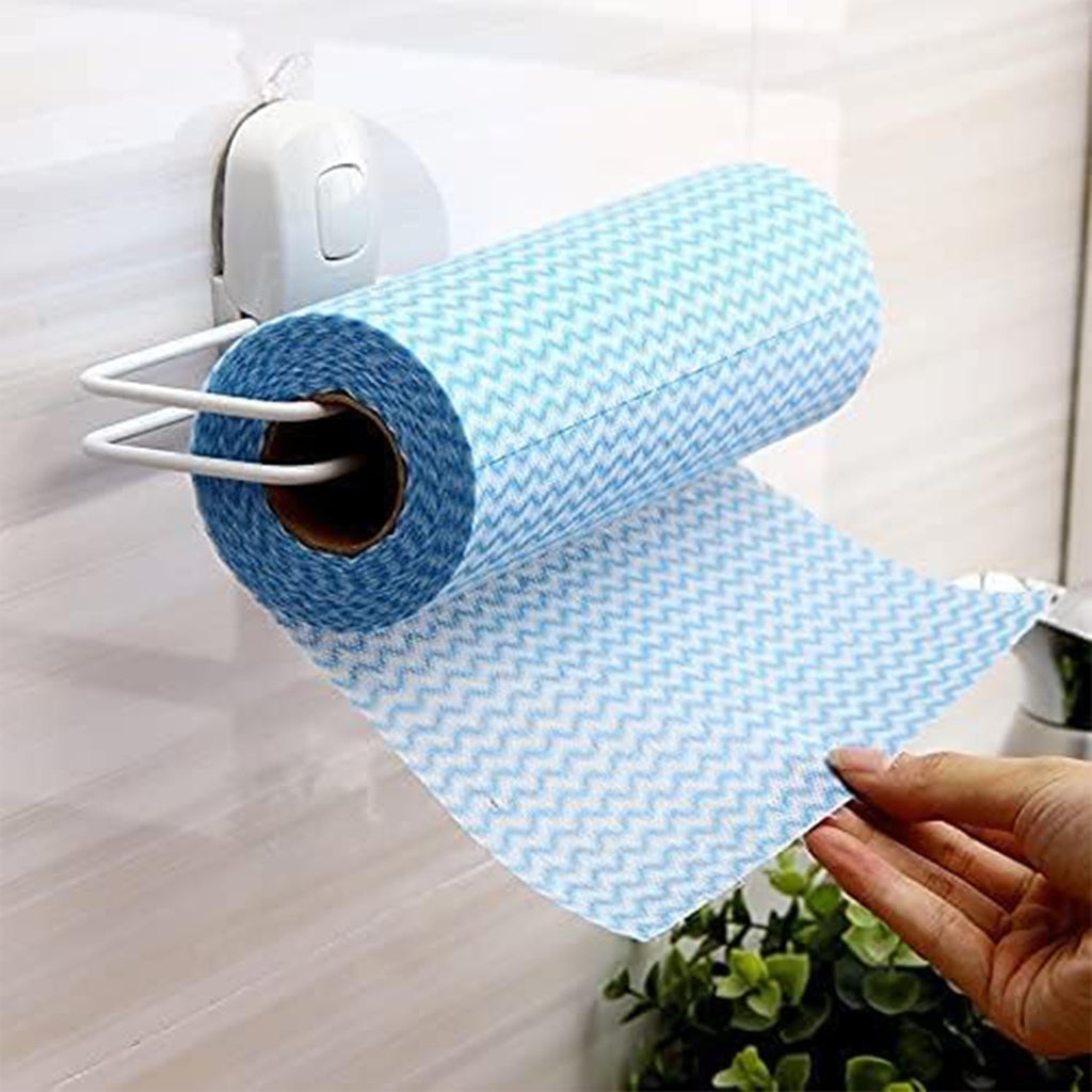SUZZYVINE Disposable Cleaning Cloths Reusable Dish Cloths Dish Towels Blue Kitchen Towels Handy Wipes On Rolls Total 2 Roll 100 Pcs