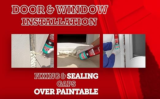 Akfix 805 Gap Filler Expanding Foam Sealant (12x25.3 Oz)- Gaps and Cracks Spray Insulation Can, Polyurethane Expanding Waterproof Sealant with Straw, for Window and Door | 25.3 Oz. 12 Pack