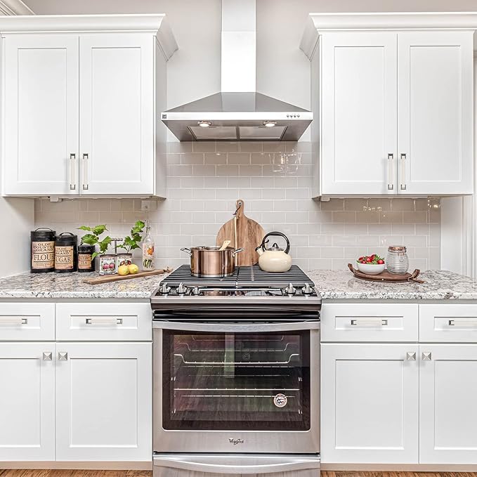 10 Pack 1.2 Inch Brushed Satin Nickel Cabinet Knobs - Square Kitchen Knobs for Cabinets and Dressers