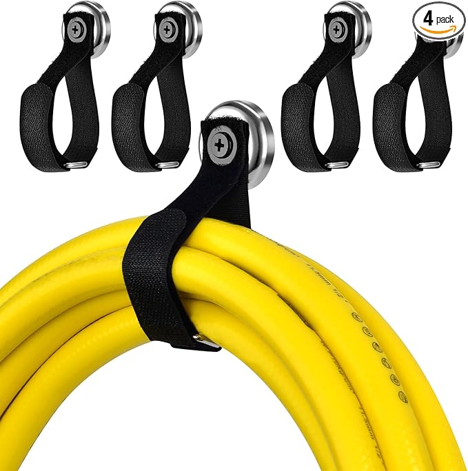 Heavy Duty Magnetic Hooks, Magnetic Tool Holders, 40LBS Magnetic Garage Hooks, for Storing Cables, Ropes, Wires, and Cordless Tools in garages, workshops, Cruise,RVs, and Pickup（4pcs）