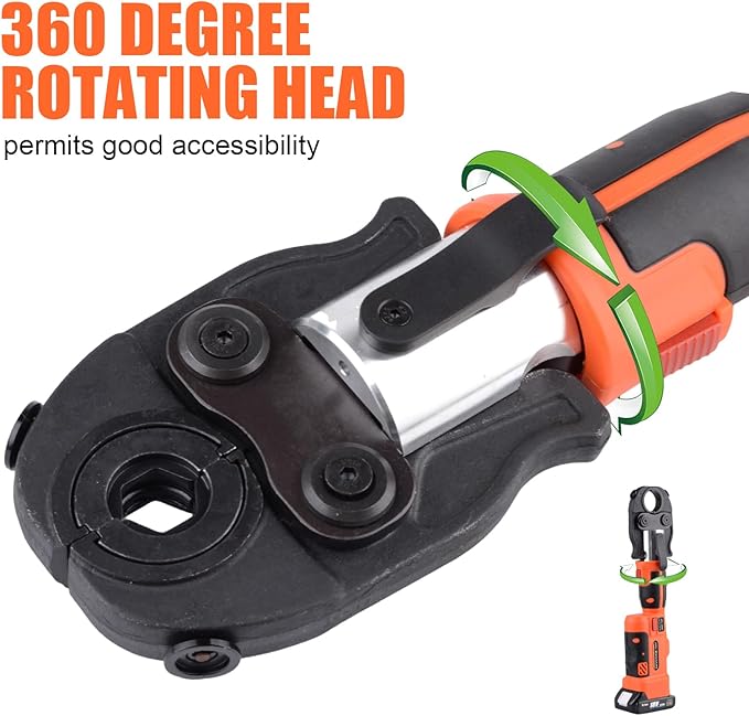 Pro Press Tool with 1/2", 3/4", 1"Pro Press Copper Crimper Tool with 12-Ton Hydraulic Power, Apply US Standard Copper Pipe or Stainless Steel Tube, Suitable for Plumber