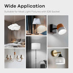 Linkind Dimmable A19 LED Light Bulbs, 60W Equivalent, E26 Base, 5000K Daylight, 9.5W 840 Lumens 120V, UL Listed FCC Certified, Pack of 24