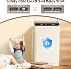 Auertech 28 lbs Portable Washing Machine, Fully Automatic Portable Washer with LED Display, 10 Wash Cycles, 5 Water Levels, 24H Delays, Top Load Washing Machine for Apartment, RV, Dorm, Home