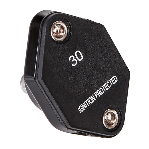 GLOSO Circuit Breaker Car Truck RV Automotive Marine Boat 51 Series T1 Auto Reset Mini Panel Mount #10-32 Threaded Stud w/Nylock 32Vdc (30A)