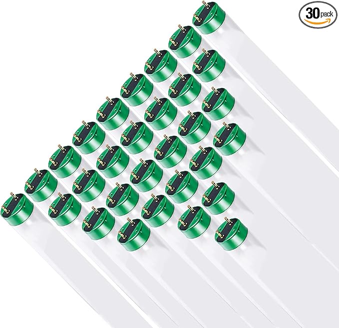 DYSMIO Case of 30 48 inch 32 Watts T8 High CRI Fluorescent Tube Light eco- Friendly Replacement Bulbs with Alto II Technology- 30 Pack, 5000K - Natural Light