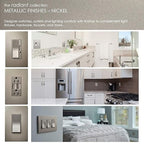 Legrand - Pass & Seymour 15 Amp Light Switch with Rocker Wall Switch, Nickel Single Pole Rocker Light Switch, TM870NICC10, 1 Count (Pack of 2)