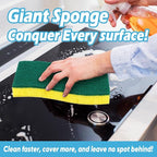 AIDEA XL Scrub Sponges Heavy Duty 12Count, Sponges for Dishes, Extra Large Sponge for Cleaning Kitchen and Household, Heavy Duty Sponge Safe for Non-Coated Cookware, Cleaning Power for Bathroom, House