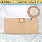 KEEPOW 19-3100 Shop Vac Bags Compatible with Stanley 5-8 Gallon wet dry vacuum, 4 Pack Disposable Filter Bags