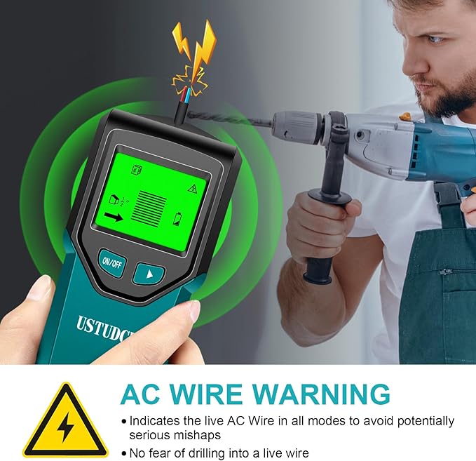 Stud Finder - 5 in 1 Electronic Stud Finder Wall Scanner, Stud Sensor with Digital LCD Display & Intelligent Smart Chip, Beam Finders Wall Detector for Wood AC Wire Metal Studs Joist (‎Peacock Blue)