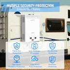 Tankless Water Heater, VANSTON Propane Water Heater Outdoor, 2.11GPM Portable Water Heaters, Instant Hot Water Heaters, Overheat Protection, Easy Installation, Lightweight with Handle for RV, Camping