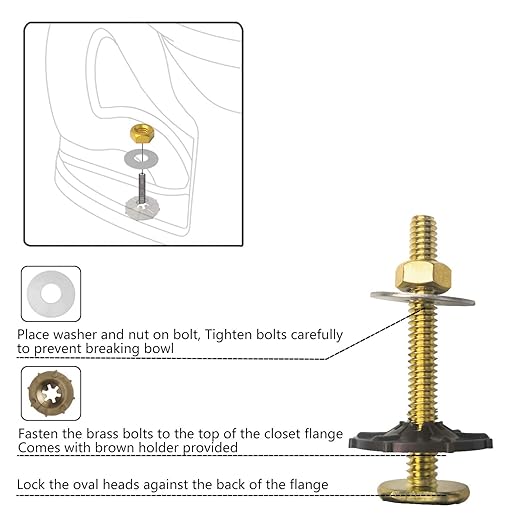 Extra Thick Toilet Wax Ring Kit with Flange and Bolts for Floor Outlet Toilets New Install or Re-seat, Fits 3-inch or 4-inch Waste Lines