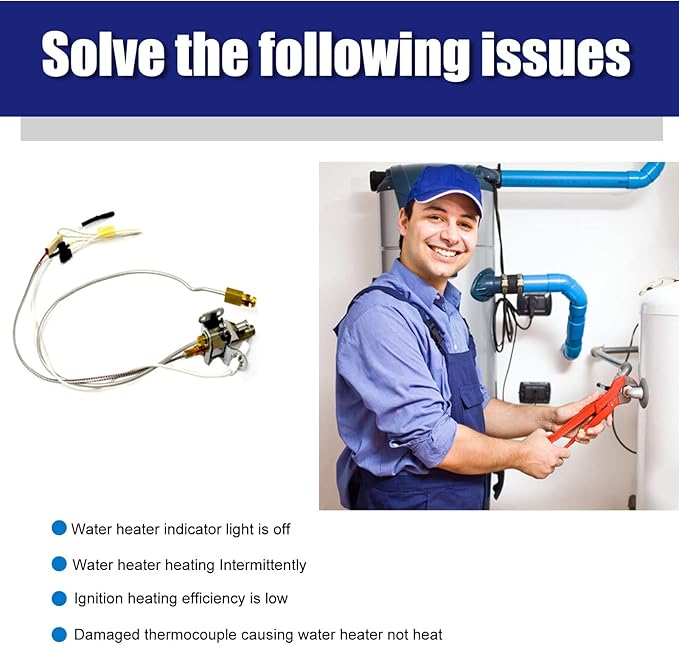 233-47845-05 415-47845-05 Water Heater Pilot Assembly Compatible with Bradford White Honeywell NAT CS8840A1-1041 Water Heater Part Replace for 233-47845-01, 233-47845-02A, 233-47845-03, 233-47845-04