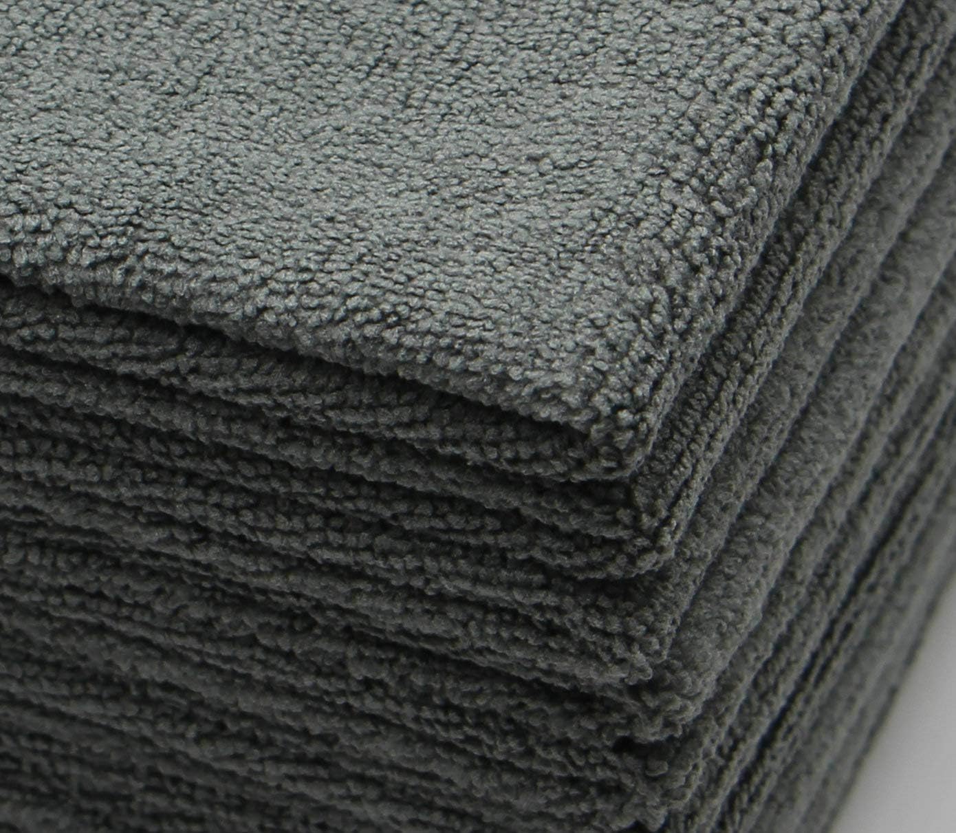 Microfiber Dish Cloths Ultra Absorbent Kitchen Dish Rags for Washing Dishes Fast Drying Cleaning Cloth 12InchX12Inch 10 Pack Gray