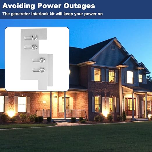 Generator Interlock Kit for Eaton Cutler Hammer 150-200 Amp Panels, 2 1/4" Inch Breaker Spacing, Safe & Easy Home Generator Connection (CH-5)