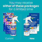 2-Pack TrulyFree Bathroom Cleaner - Cleaning Spray, for Toilet, Sink, Tub, Shower - Includes: 16-oz Spray Bottle, One refill pouch used for initial fill and one pouch for Refill when needed (3 oz)