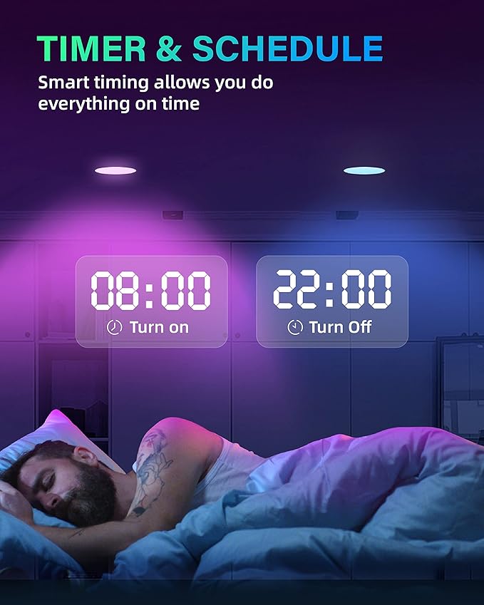 2 Pack Smart Recessed Lighting 4 Inch, Ultra-Thin LED Recessed Lighting 9W 850LM Smart Downlight with Junction Box, Compatible with Alexa/Google Assistant - ETL and Energy Star