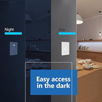 LIDER Minimalist Design Matte Finish Lighted Decorator Switch with Screwless Wall Plate, Frameless Paddle Light Switch with Locator Light, Single Pole, Grounding Screw, 15A 125V, UL Listed, White