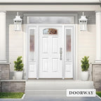 Darkaway Large Outdoor Wall Lights for House, 18inch Exterior Lighting Fixtures Wall Mount Outdoor Porch Lights Waterproof White Outdoor Sconce Lights with Seeded Glass for Patio Hallway Garage