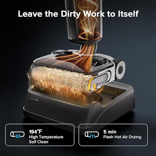 roborock F25 ACE Wet Dry Vacuum Cleaner, Cordless Vacuum Mop All in One for Hard Floor, 20000Pa Hardwood Floor Cleaner with Zero Tangle, 194°F Hot Air Flash Drying Electric Mop, 180° Lie Flat, WiFi