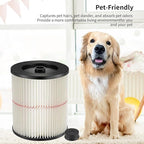 2 Pack 17816 9-17816 Red Stripe Vacuum Cartridge Filter Compatible Wet/Dry Vacuum Models 5, 6, 8, 12, and 16 32 Gal. Vacuums produced since 1988 8.5 Inches- White/Red