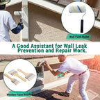 2Gal/256Fl.oz Transparent Waterproof Coating Invisible Waterproof Agent Set with Indoor&Outdoor Insulating Sealant with Wooden Brush Putty Knife Cut Resistant Work Gloves Paint Roller