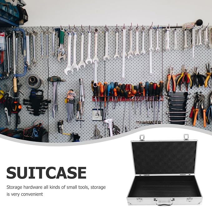 Aluminum Alloy Toolbox with Large Capacity Portable Medicine Storage Box Multi-Purpose Tool Case for Home Garage School and Hospital Use