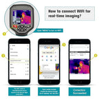 Thermal Imaging Camera 256x192 IR Resolution Handheld Infrared WiFi Thermal Camera 3.5" Screen with Analysis Software, Thermal Camera Home Inspection,Thermal viewer,Thermal Vision