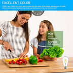 Jensense Edison LED Light Bulbs E26 Bulb 60 watt Equivalent Dimmable Light Bulbs 5000K Daylight Cool White Vintage 7W Edison Bulbs 110V 120V 800 Lumen CRI90, 6 Pack