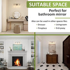 Vanity Bathroom Light, 3-Light Bathroom Light Fixtures Over Mirror, Silver Vanity Lights for Bathroom with Clear Glass, Modern Wall Lamp for Cabinet Hallway, Bedroom