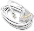 Outdoor Extension Cord Waterproof (15 ft) 12 Gauge Heavy Duty Extension Cord Splitter - Lighted Outdoor Extension Cords with Multiple Outlets - Watts Wire - 15' Grounded - extensiones electricas