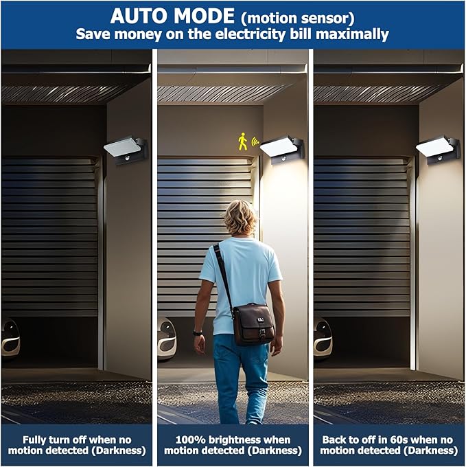 40W LED Wall Pack Lights Outdoor Motion Sensor,360 °Rotation 5000K 6000K 4000K Selectable Exterior Flood Lighting Fixture Sconce for Porch Garage Patio