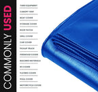 PROTARP Extreme Heavy Duty 22 Mil Tarp Cover, Waterproof, UV Resistant, Rip and Tear Proof, Poly Tarpaulin with Reinforced Edges for Roof, Camping, Patio, Pool, Boat. (Blue 24′ X 24′)