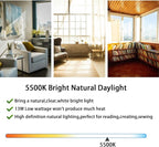 PL13-A-FFP 13W Type A Fluorescent Light Bulb with Magnetic Ballast,Replace for Ottlite Lamps Purchased Before 2008,T13330,5500K Bright Natural Daylight,GX23 Base,2Pack