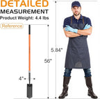 Trench Shovel for Digging, 4-Inch Trenching Spade with Orange Fiberglass Handle, Narrow Trenching Shovel for Digging, Gardening, and Landscaping, 56 inches