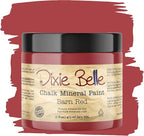 Dixie Belle Paint Company Chalk Finish Furniture Paint - Barn Red (16oz) - Matte Deep Red Chic Chalk Mineral DIY Furniture Paint