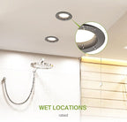 ASD 4 Inch Retrofit LED Recessed Lighting | Metal Trim Bronze 10W 849LM 120V 2700K-5000K Adjustable Ceiling Downlights | Triac Dimmable Wet Rated Room Can Lights, ETL Energy Star, 6 Pack