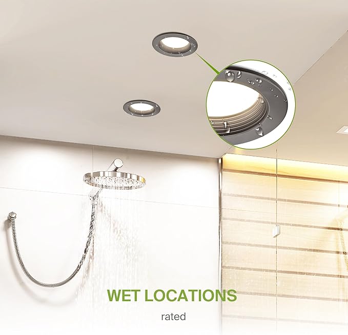 ASD 4 Inch Retrofit LED Recessed Lighting | Metal Trim Bronze 10W 849LM 120V 2700K-5000K Adjustable Ceiling Downlights | Triac Dimmable Wet Rated Room Can Lights, ETL Energy Star, 6 Pack