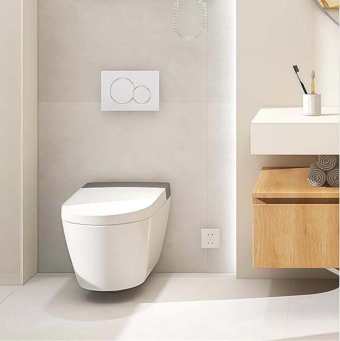 Dual Flush Actuator Plate, Compatible with Geberit 115.770.46.5. Replacement Parts for Concealed Cistern Toilet Repair (White)